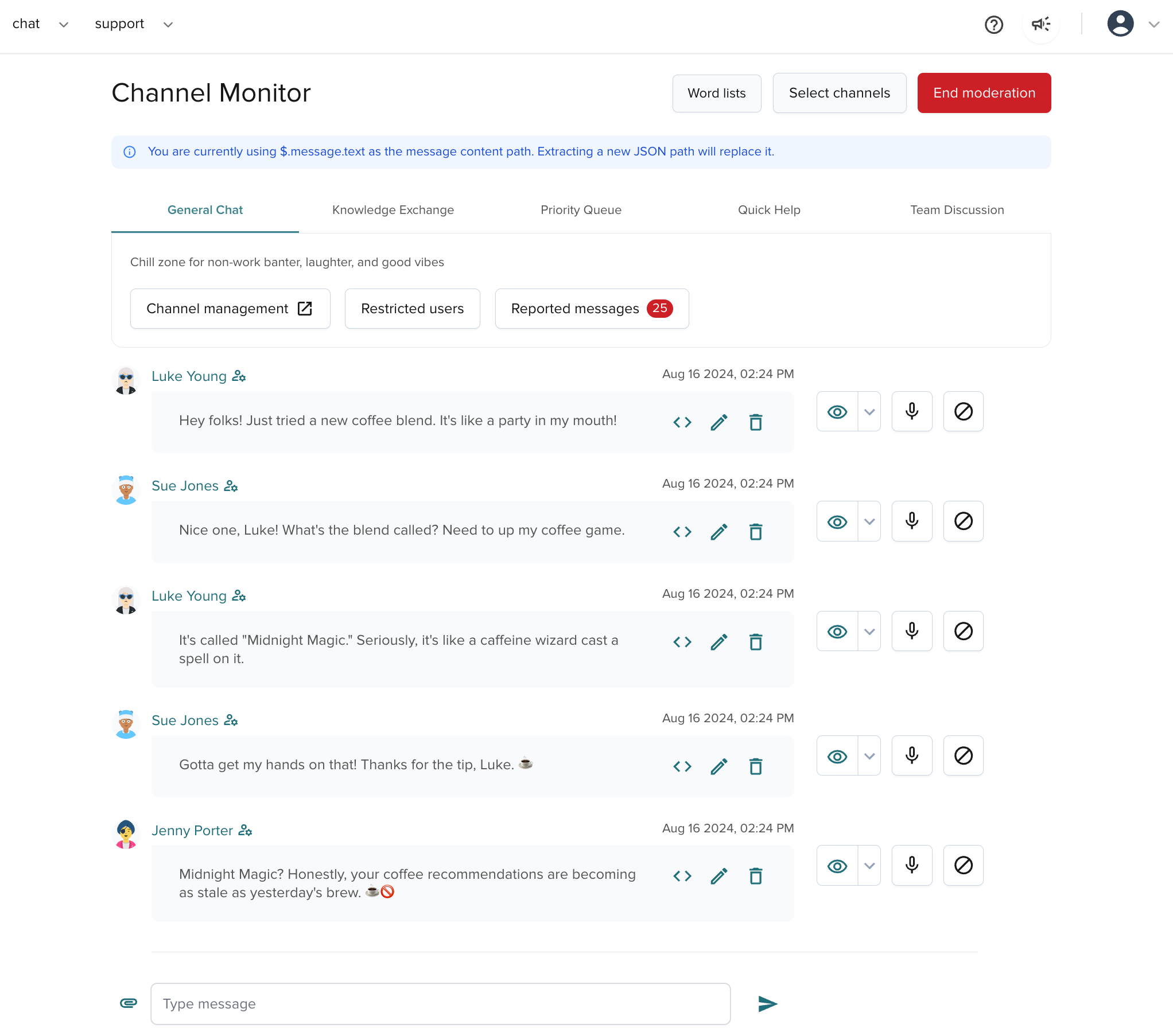 Channel preview