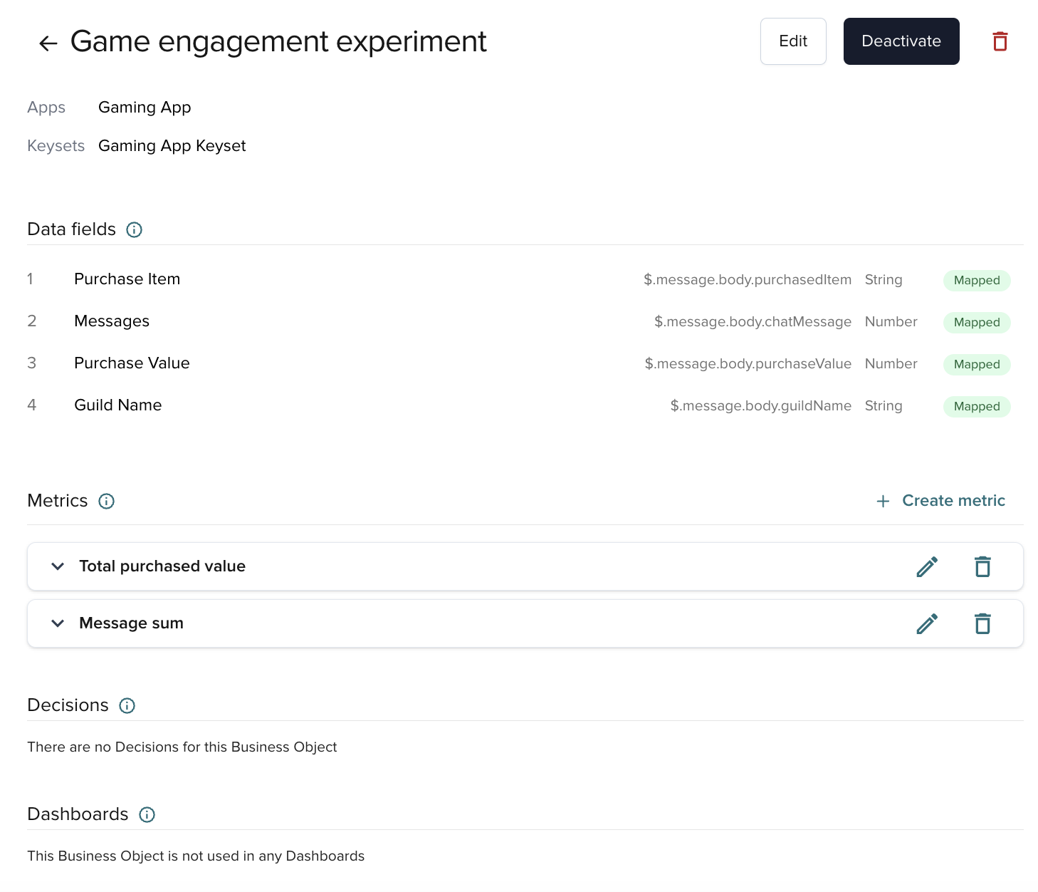 Saved and active Business Object