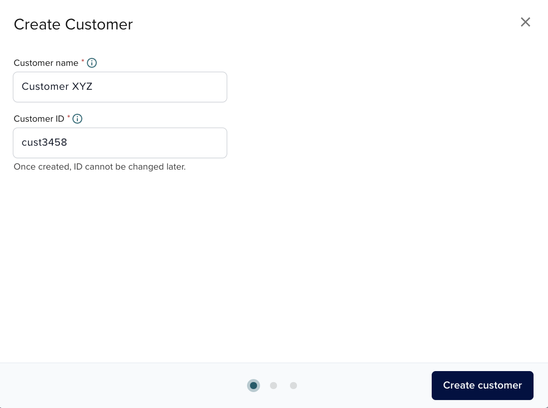 Create customers