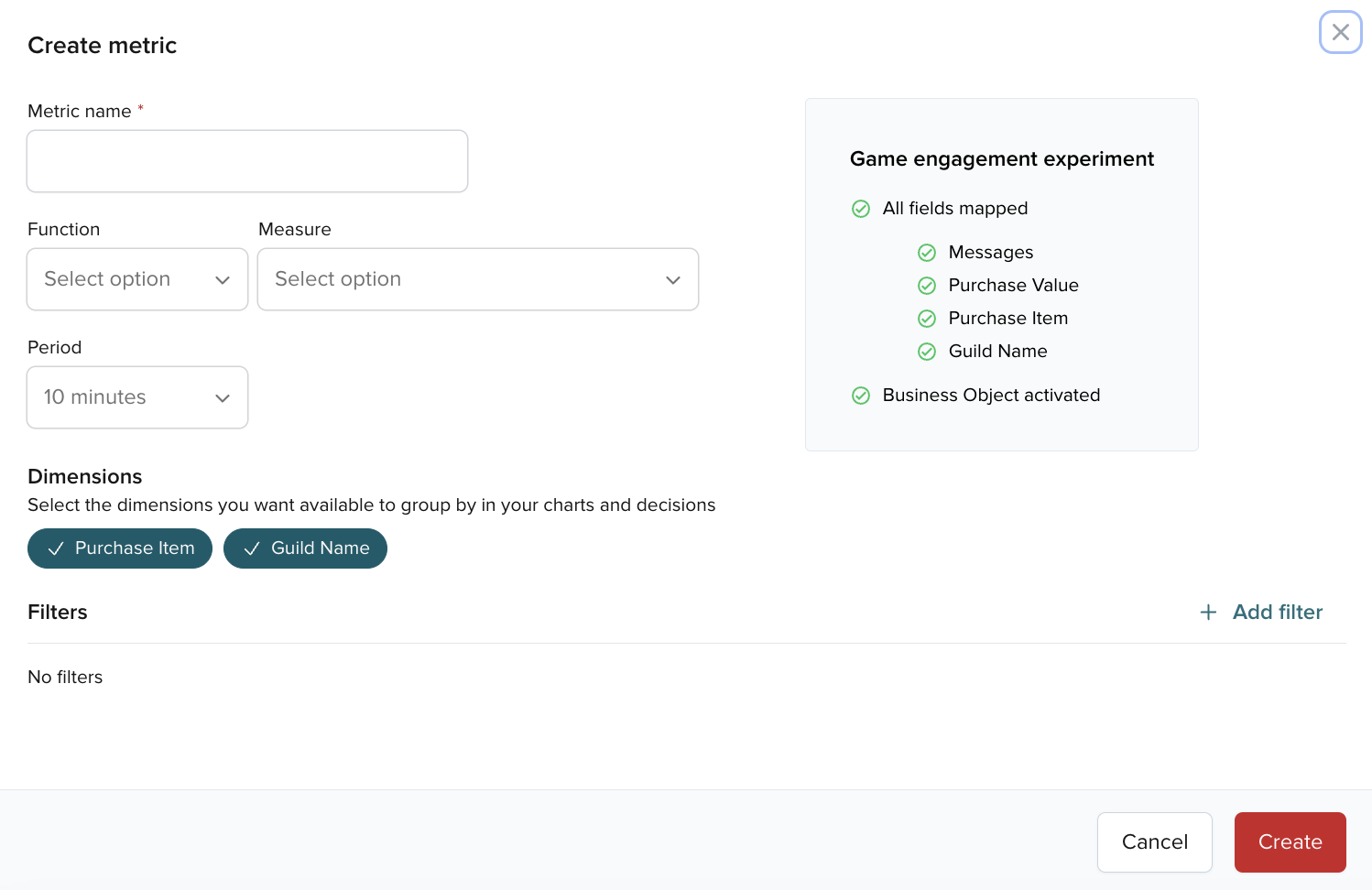 Create new metric