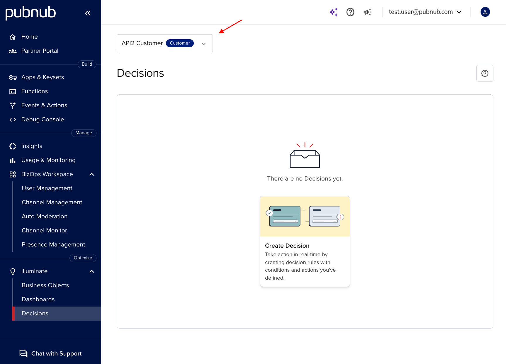 Create Decision for end customers
