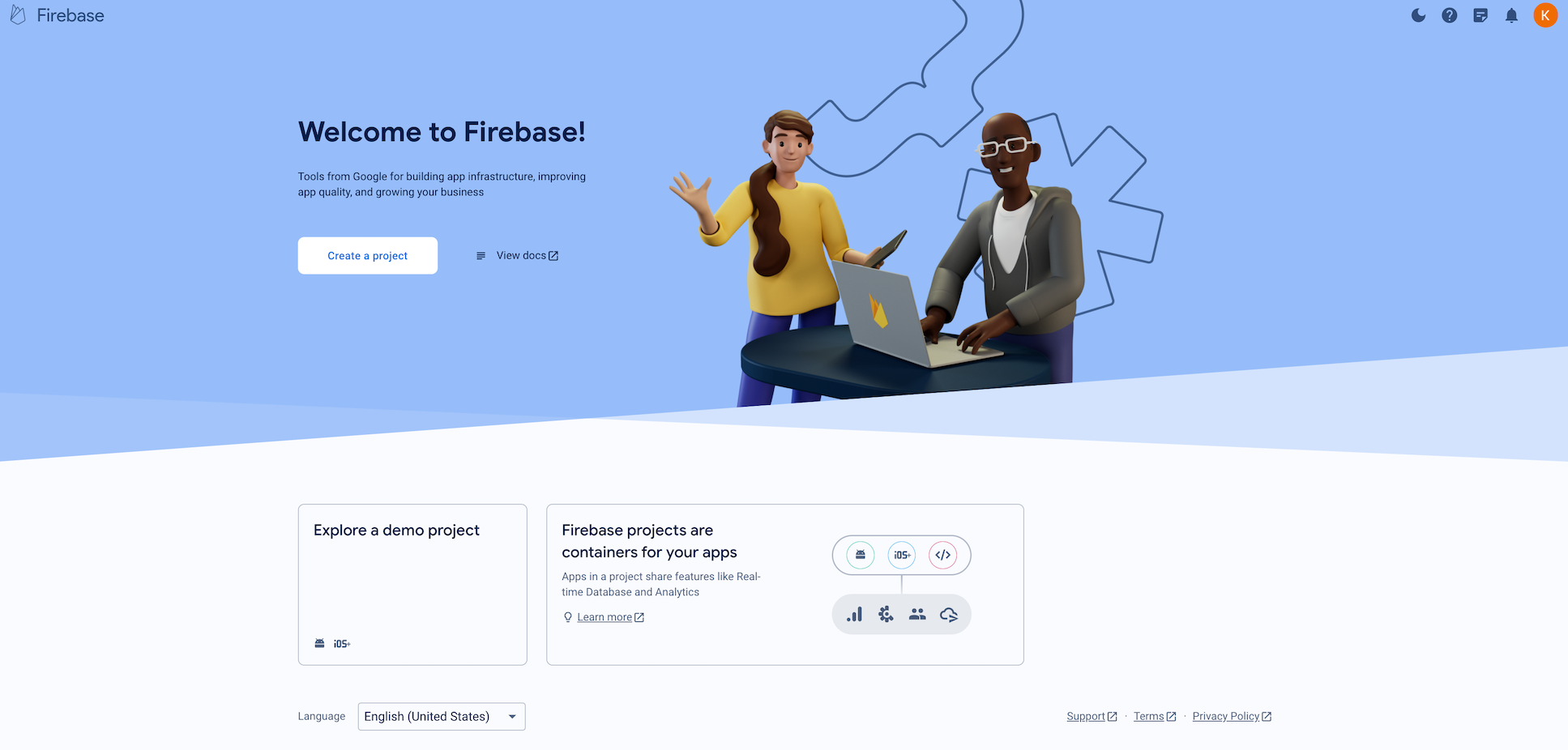 Firebase Create Project