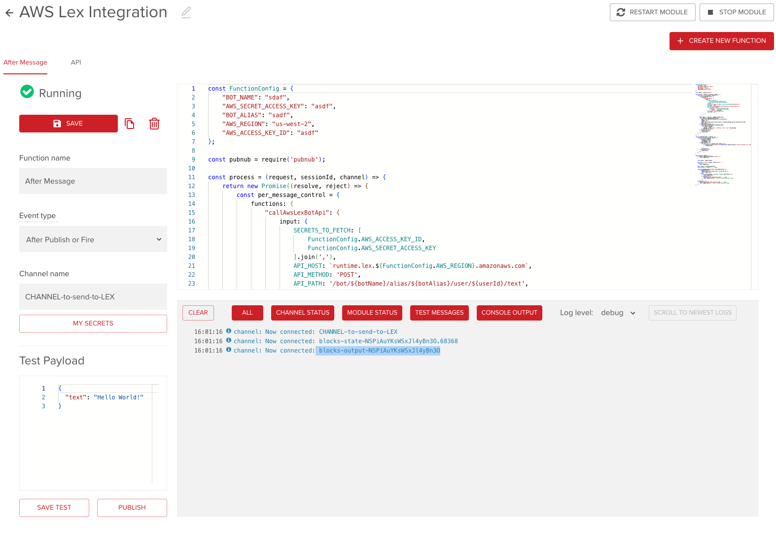 Functions log