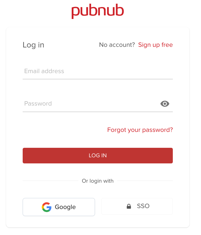 login page