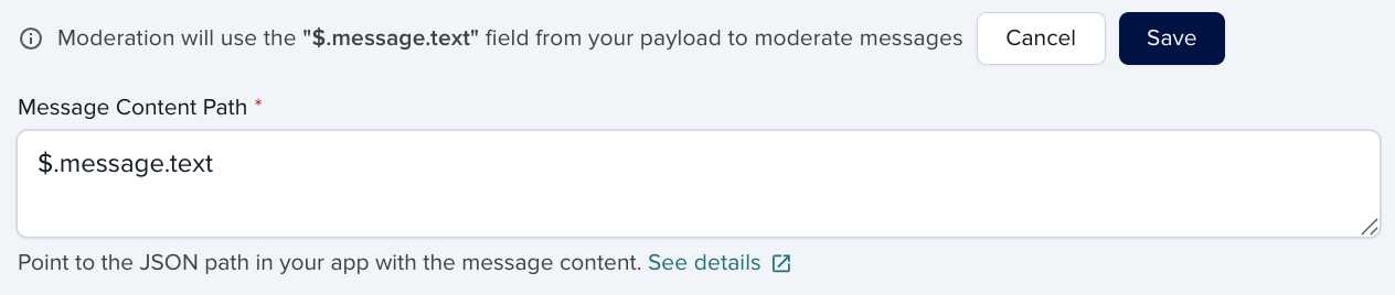 Message content path