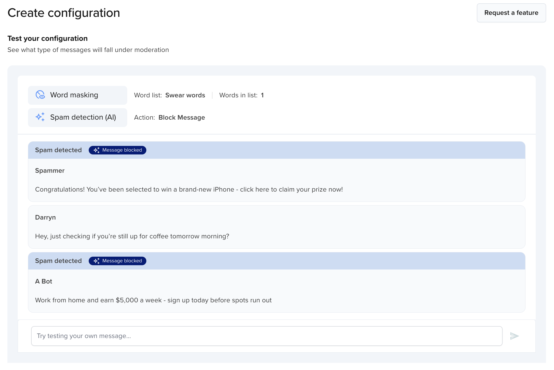 Moderation tags