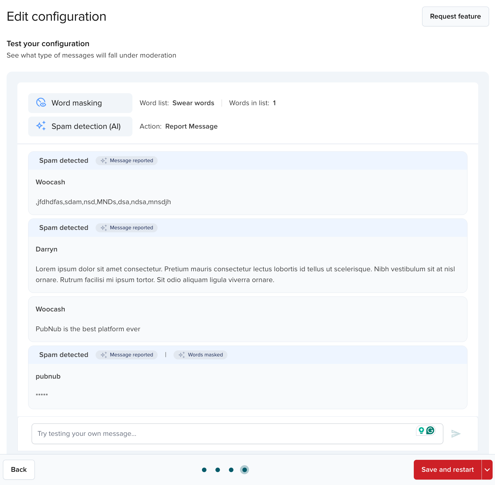 Moderation tags