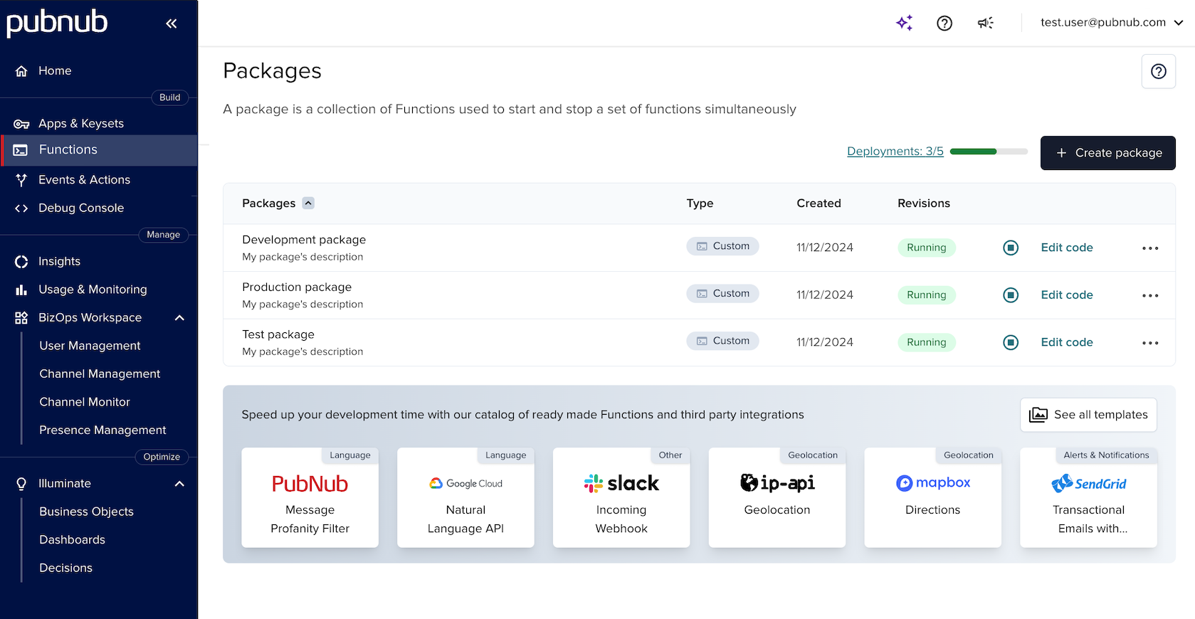 Packages list