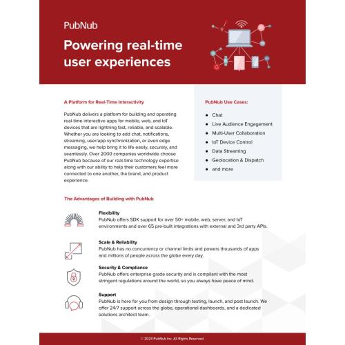 PubNub for Real-Time User Experiences- Event Landing Page