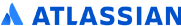 Atlassian company logo with blue text and stylized symbol.