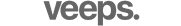 Black and white logo with the word 'Veeps' in stylized font.
