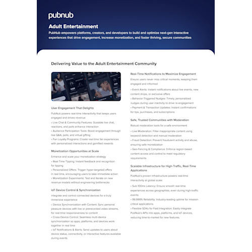 PubNub for Adult Entertainment