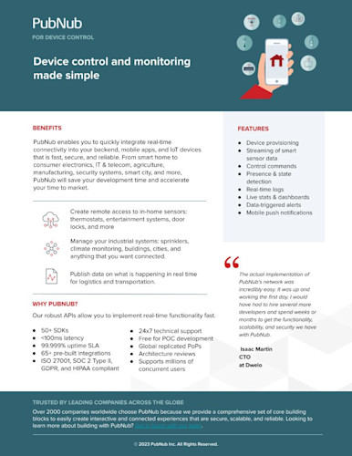 PubNub for Device Control