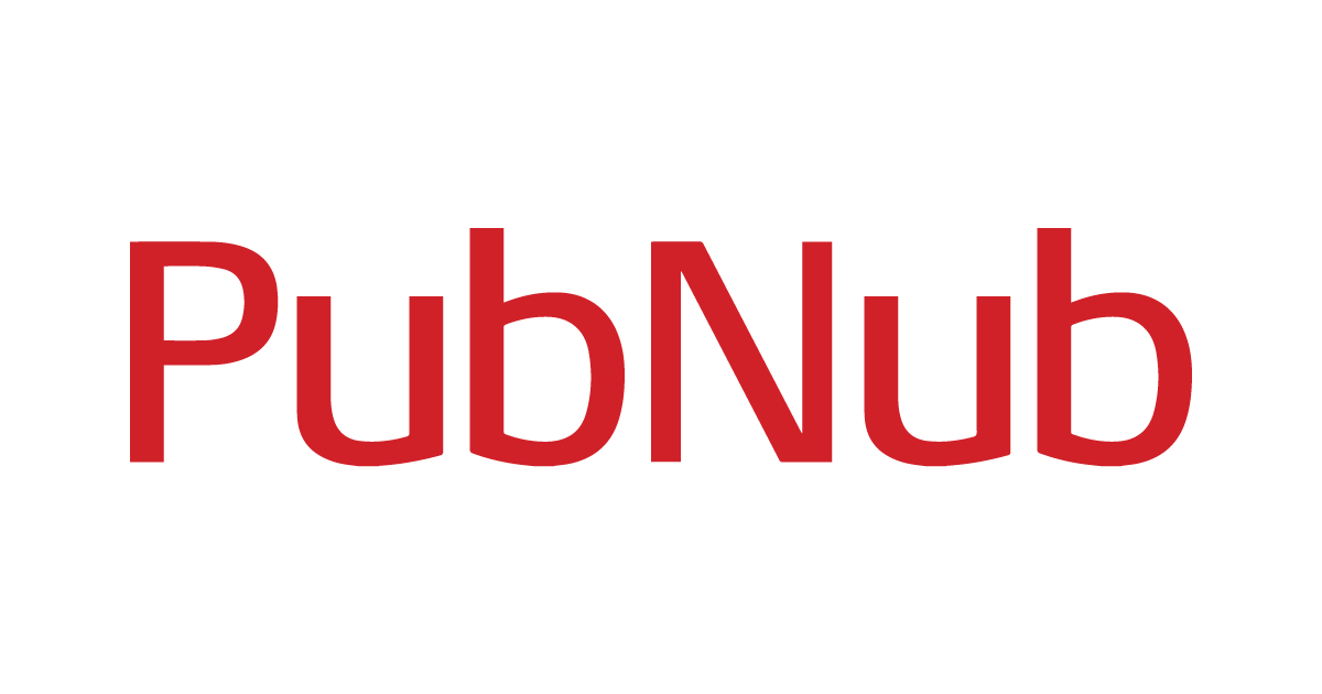 PubNub logo in red font on a white background.