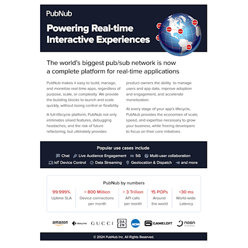 PubNub for Real-Time Interactive Experiences