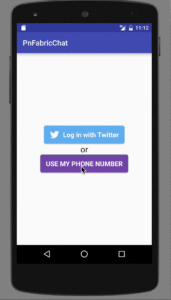 PubNub Fabric/Digits Chat App for Android