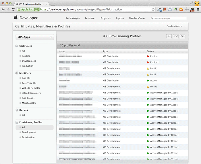 Creating a Provisioning Profile