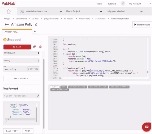 Build a TTS Chat App with Amazon Polly and PubNub