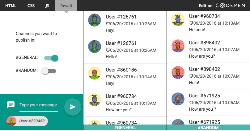 AngularJS + PubNub Live demo with Pubnub Channel