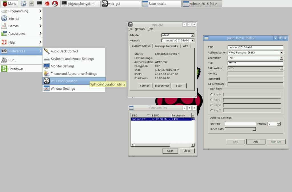 Connecting the Raspberry Pi to a WiFi Network