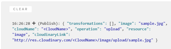 PubNub BLOCKS Cloudinary