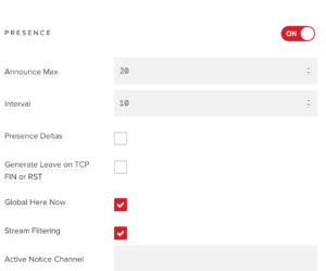 Presence button area