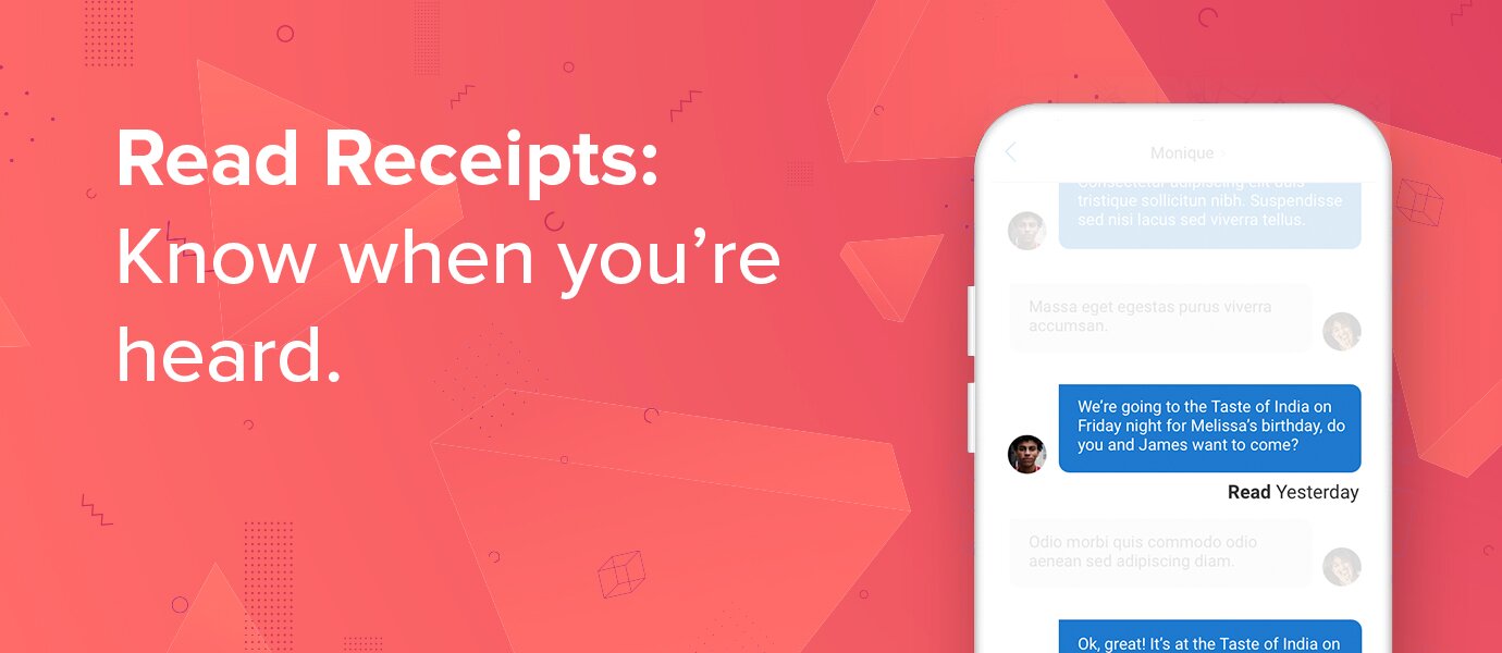 Read receipts know when you're heard in game)