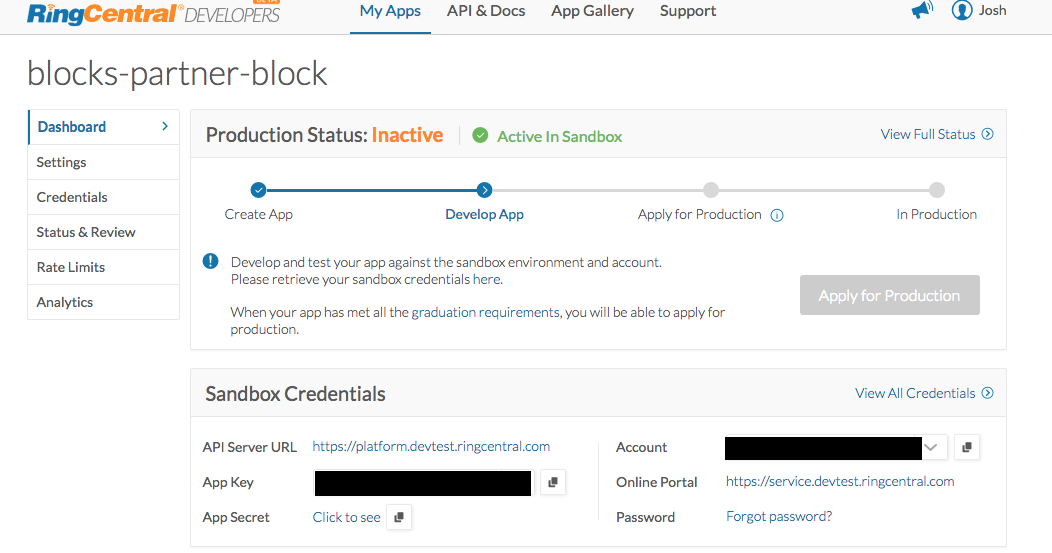 PubNub BLOCKS and RingCentral