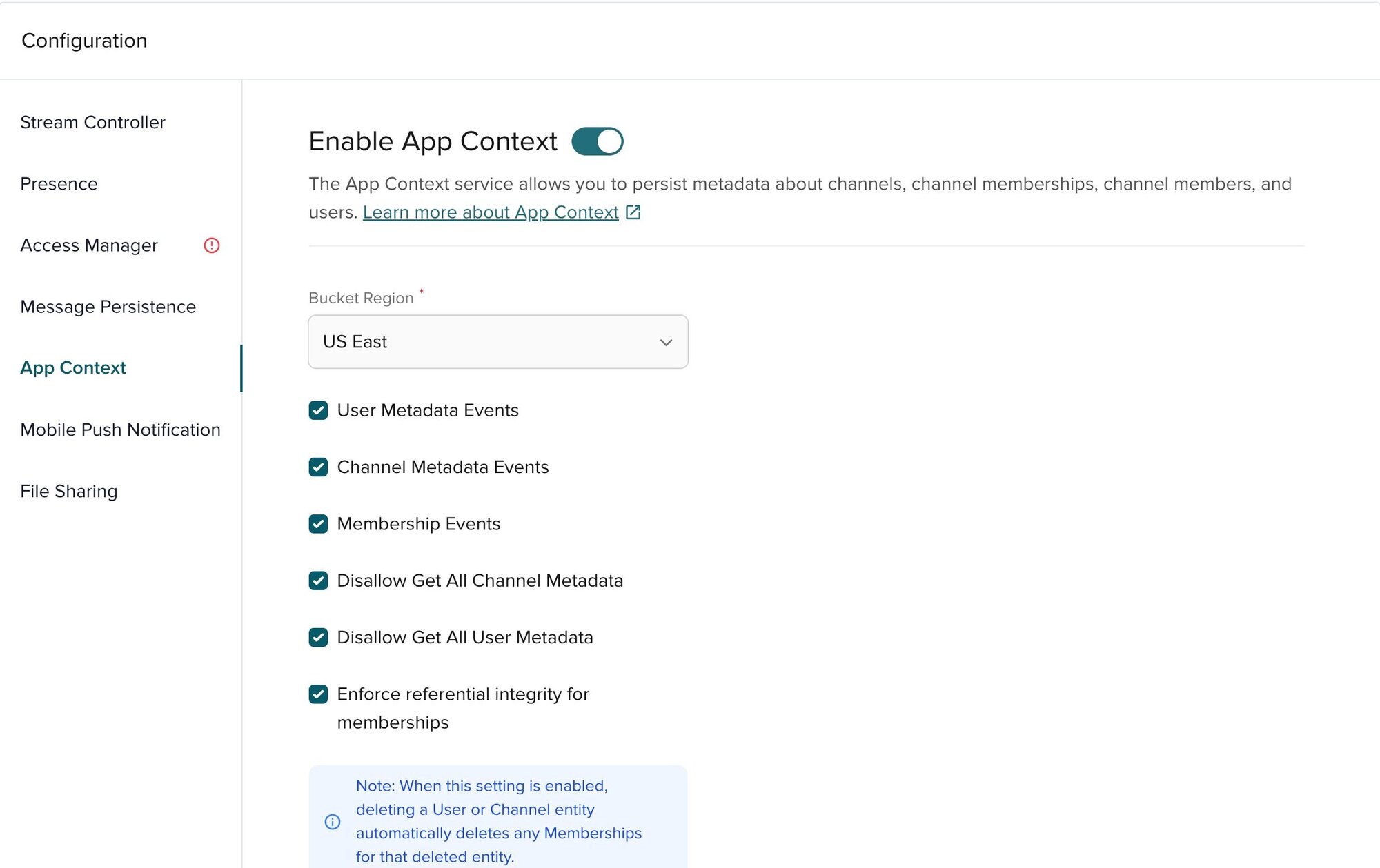 Enable App Context