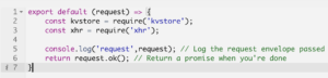 Starter code for a new function