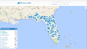 Map of Florida showing weather units