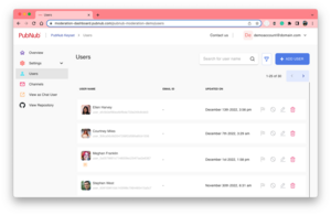Preview of Moderation Dashboard demo