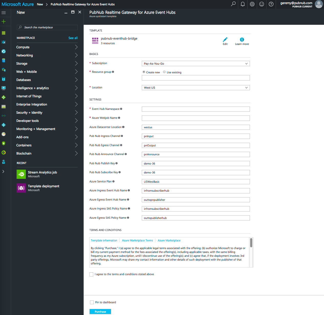 PubNub Azure Event Hubs Demo-7