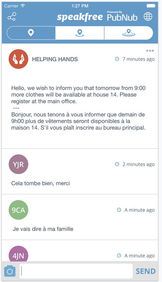 speakfree refugee communication app