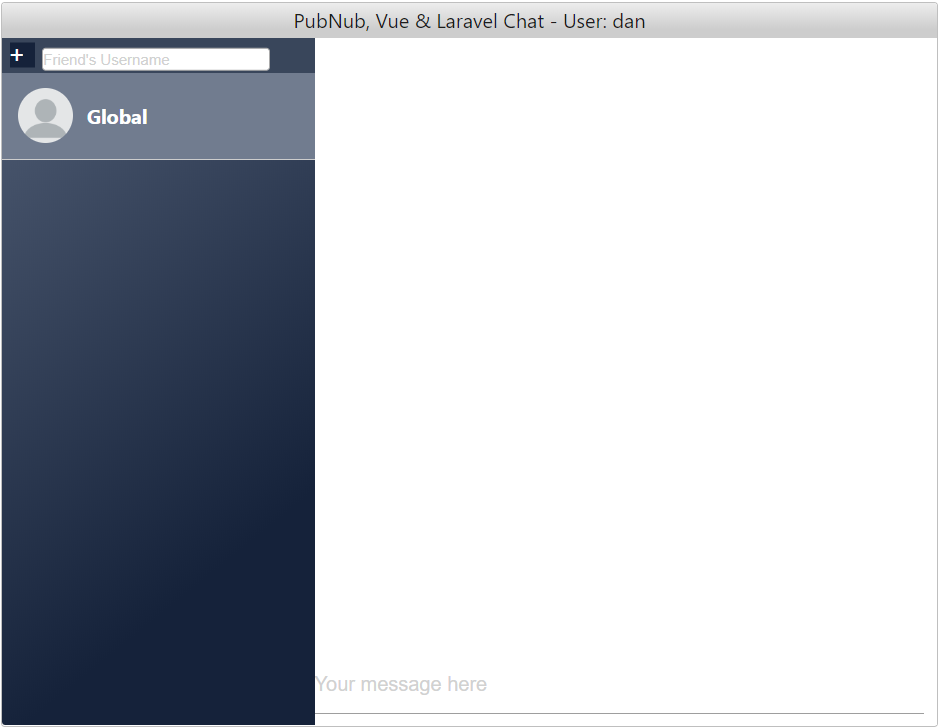 Vue JS Chat App with Laravel and PubNub
