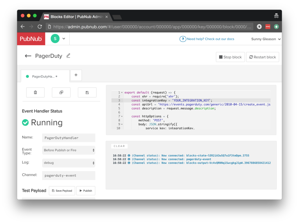 Paste PagerDuty Code