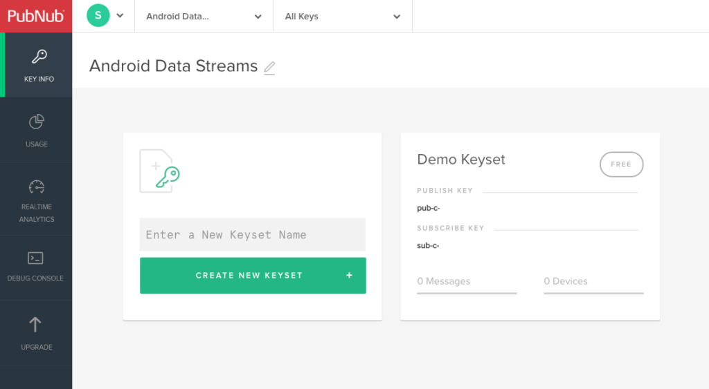 pubnub-account-app-keys