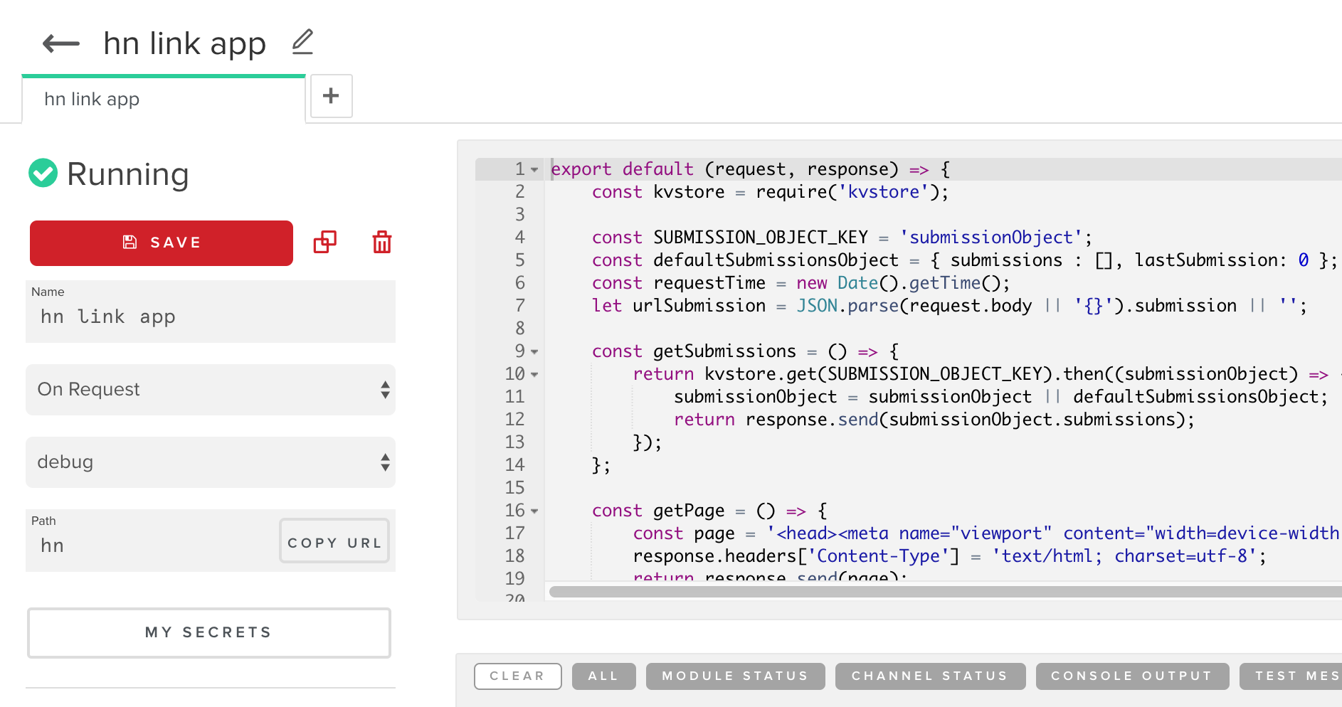 Functions Serverless Code Editor