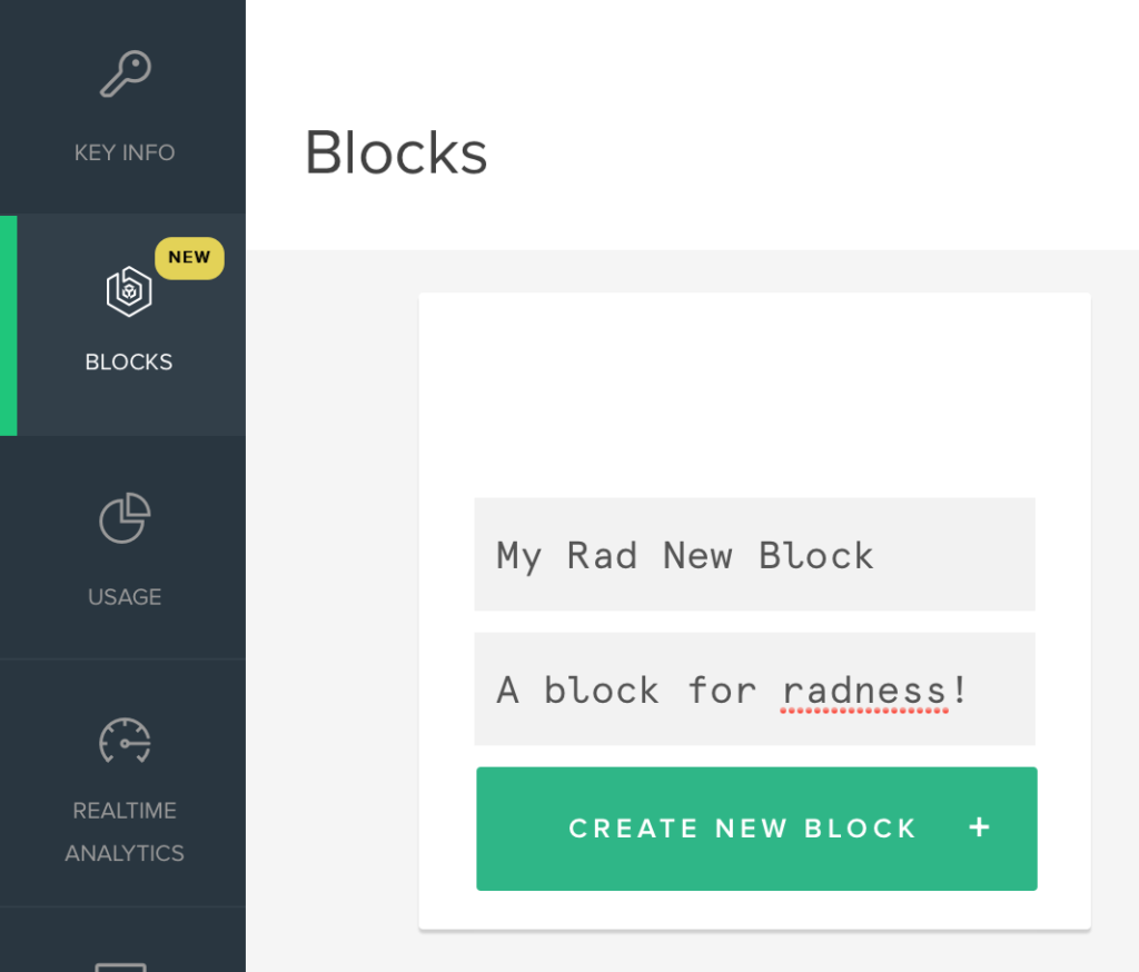 Create a New Block