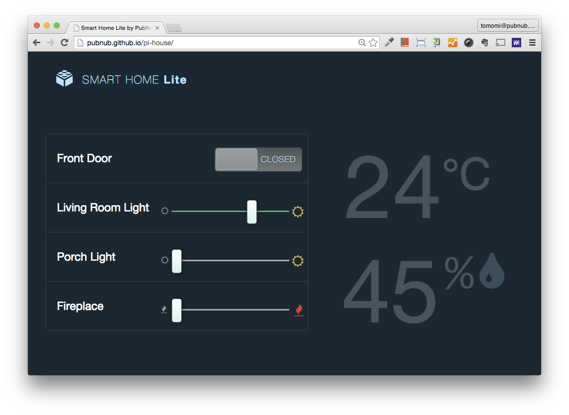 Web UI to control RPi