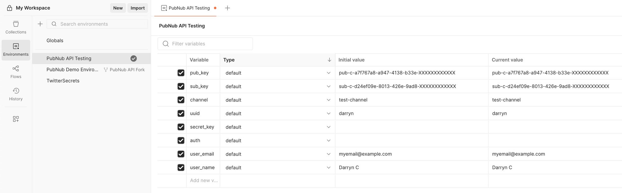 Postman Environment