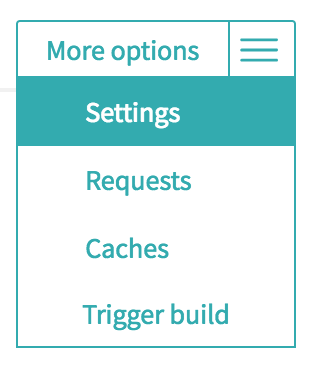 Travis project settings