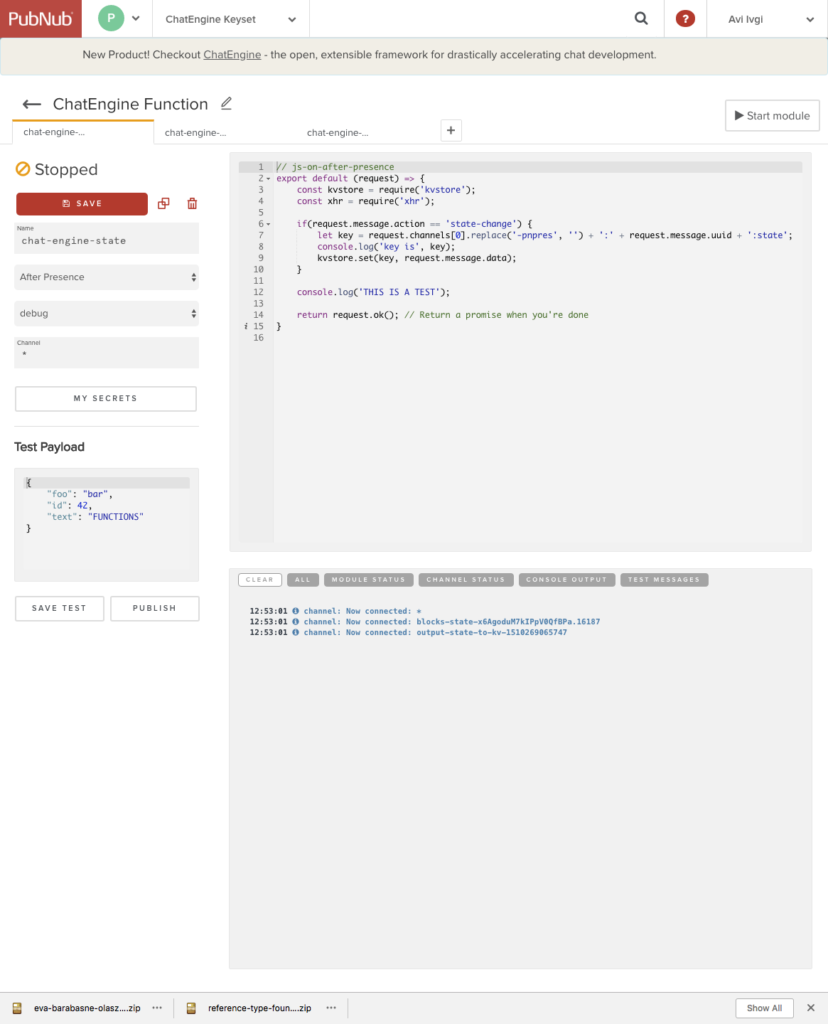 Functions monitoring