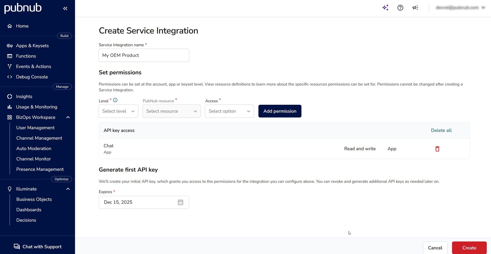 Create a Service Integration