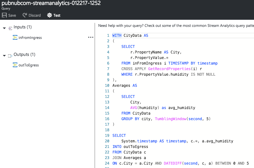 PubNub Azure Event Hubs Demo