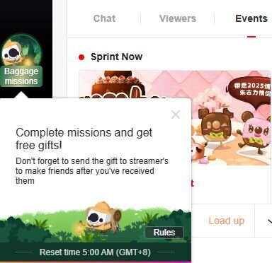17Live and other platforms run quests for viewers to complete missions to earn rewards, such as emotes and player icons