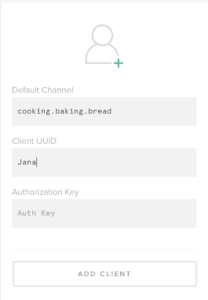 Add client with Jana details filled in