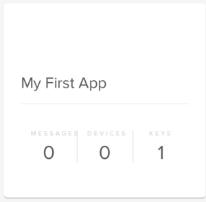 Image of link to My First App in Administration interface